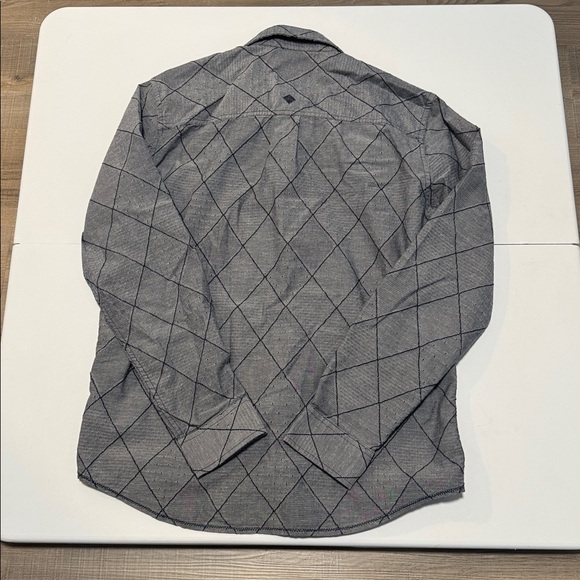 Prana Gray Diamond Pattern Shirt - Picture 7 of 7